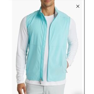 NWT Peter Millar Crown Flex Adapt‎ Wind Cheater Golf Full Zip Vest LARGE $220